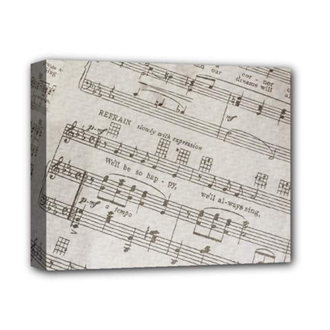 Sheet Music Paper Notes Antique Deluxe Canvas 14  X 11  (stretched) by Pakrebo