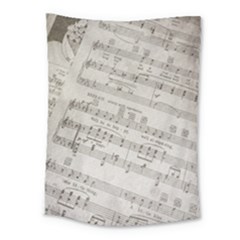 Sheet Music Paper Notes Antique Medium Tapestry by Pakrebo