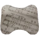 Sheet Music Paper Notes Antique Head Support Cushion View1