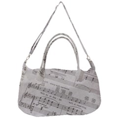 Sheet Music Paper Notes Antique Removal Strap Handbag