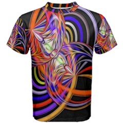 Multicolor Multi Color Circles Men s Cotton Tee by Pakrebo