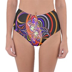 Multicolor Multi Color Circles Reversible High-waist Bikini Bottoms by Pakrebo