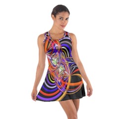 Multicolor Multi Color Circles Cotton Racerback Dress by Pakrebo