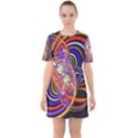 Multicolor Multi Color Circles Sixties Short Sleeve Mini Dress View1