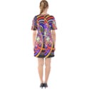 Multicolor Multi Color Circles Sixties Short Sleeve Mini Dress View2