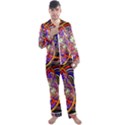 Multicolor Multi Color Circles Men s Satin Pajamas Long Pants Set View1