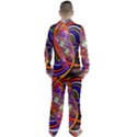 Multicolor Multi Color Circles Men s Satin Pajamas Long Pants Set View2