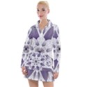 Fractal Floral Pattern Decorative Women s Long Sleeve Casual Dress View1