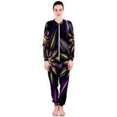 Fractal Flower Floral Abstract Onepiece Jumpsuit (ladies)  by Pakrebo