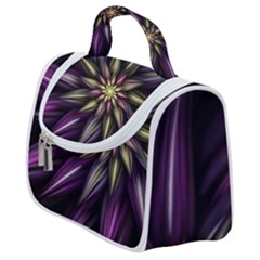 Fractal Flower Floral Abstract Satchel Handbag