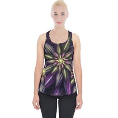 Fractal Flower Floral Abstract Piece Up Tank Top by Pakrebo