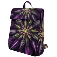 Fractal Flower Floral Abstract Flap Top Backpack