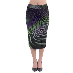 Fractal Fantasy Texture Purple Midi Pencil Skirt by Pakrebo