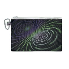 Fractal Fantasy Texture Purple Canvas Cosmetic Bag (large) by Pakrebo