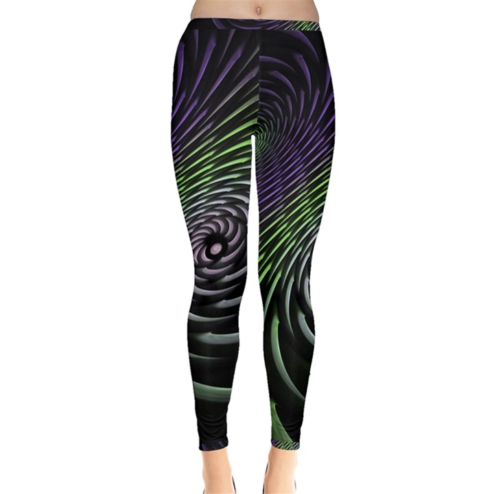 Fractal Fantasy Texture Purple Inside Out Leggings