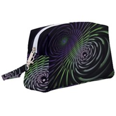 Fractal Fantasy Texture Purple Wristlet Pouch Bag (large)