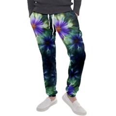 Fractal Painting Blue Floral Men s Jogger Sweatpants