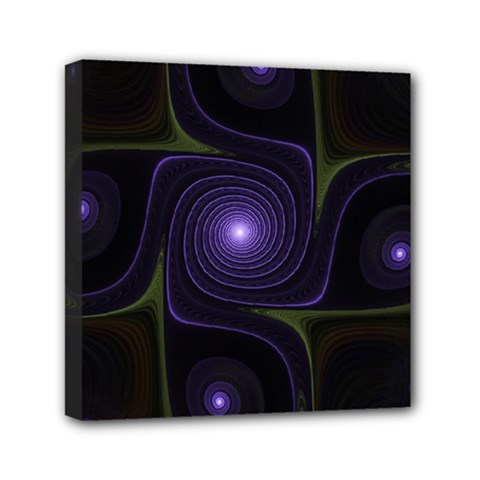 Fractal Colors Pattern Abstract Mini Canvas 6  X 6  (stretched) by Pakrebo