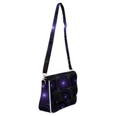 Fractal Colors Pattern Abstract Shoulder Bag With Back Zipper