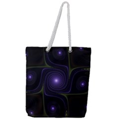 Fractal Colors Pattern Abstract Full Print Rope Handle Tote (large) by Pakrebo