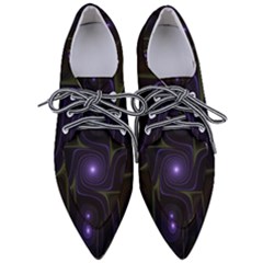 Fractal Colors Pattern Abstract Pointed Oxford Shoes