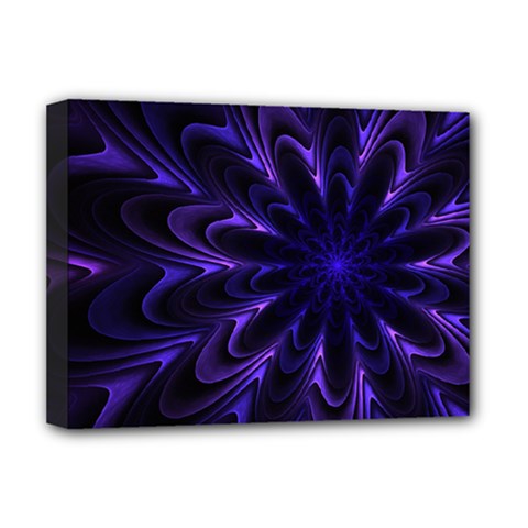 Fractal Blue Mandala Digital Deluxe Canvas 16  X 12  (stretched) 