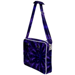 Fractal Blue Mandala Digital Cross Body Office Bag