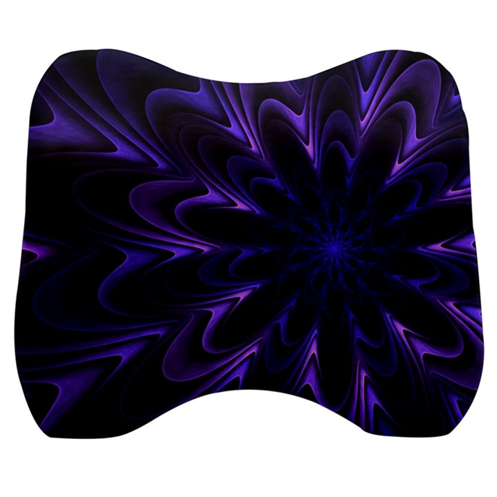 Fractal Blue Mandala Digital Velour Head Support Cushion