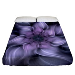 Fractal Flower Lavender Art Fitted Sheet (california King Size) by Pakrebo