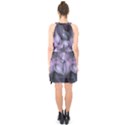 Fractal Flower Lavender Art Halter Collar Waist Tie Chiffon Dress View2