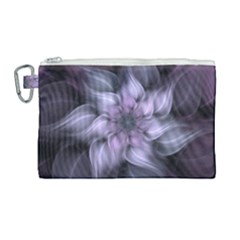 Fractal Flower Lavender Art Canvas Cosmetic Bag (large) by Pakrebo