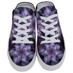 Fractal Flower Lavender Art Half Slippers by Pakrebo