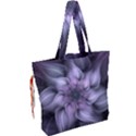 Fractal Flower Lavender Art Drawstring Tote Bag View2