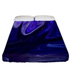 Deep Space Stars Blue Purple Fitted Sheet (california King Size) by Pakrebo