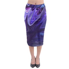 Deep Space Stars Blue Purple Midi Pencil Skirt by Pakrebo