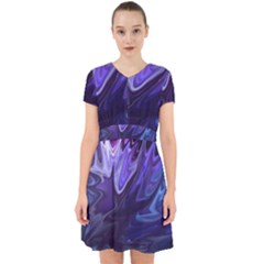 Deep Space Stars Blue Purple Adorable In Chiffon Dress by Pakrebo