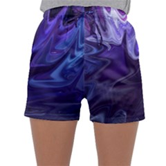 Deep Space Stars Blue Purple Sleepwear Shorts by Pakrebo