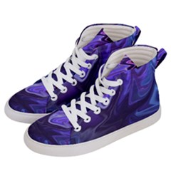 Deep Space Stars Blue Purple Women s Hi-top Skate Sneakers by Pakrebo