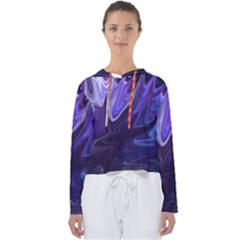 Deep Space Stars Blue Purple Women s Slouchy Sweat by Pakrebo