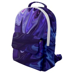 Deep Space Stars Blue Purple Flap Pocket Backpack (small) by Pakrebo