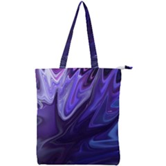 Deep Space Stars Blue Purple Double Zip Up Tote Bag by Pakrebo