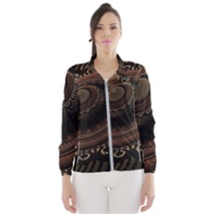 Fractal Stripes Abstract Pattern Women s Windbreaker by Pakrebo