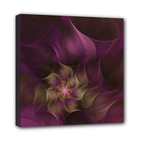 Fractal Pink Lavender Flower Bloom Mini Canvas 8  X 8  (stretched) by Pakrebo