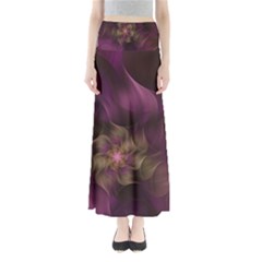 Fractal Pink Lavender Flower Bloom Full Length Maxi Skirt by Pakrebo