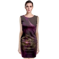 Fractal Pink Lavender Flower Bloom Classic Sleeveless Midi Dress by Pakrebo