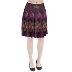 Fractal Pink Lavender Flower Bloom Pleated Skirt by Pakrebo