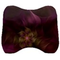 Fractal Pink Lavender Flower Bloom Velour Head Support Cushion View1