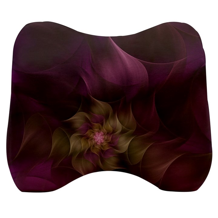 Fractal Pink Lavender Flower Bloom Velour Head Support Cushion