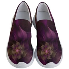 Fractal Pink Lavender Flower Bloom Women s Lightweight Slip Ons by Pakrebo