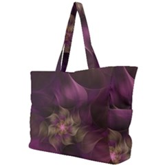 Fractal Pink Lavender Flower Bloom Simple Shoulder Bag by Pakrebo